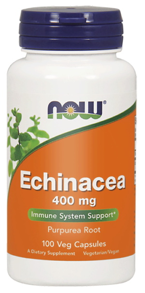 Echinacea – Jeżówka purpurowa 400 mg – 100 kapsułek Now Foods