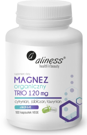 Magnez organiczny TRIO 120mg Aliness