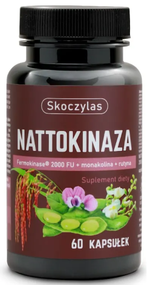 NATTOKINAZA Fermokinase® 2000 FU + monakolina + rutyna 60 kapsułek Skoczylas