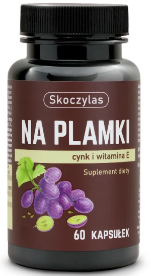 NA PLAMKI cynk, beta karoten, witamina E 60 kapsułek Skoczylas