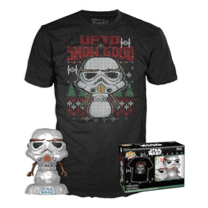 Funko Pop! & Tee (Adult): Disney Star Wars - Holiday Stormtrooper (Metallic)