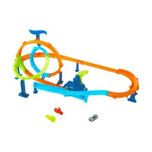 Mattel Hot Wheels Speed Snap: Stunt Tracks - Rapid Launch Cyclone Playset