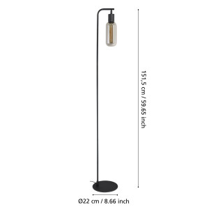 Eglo Maione Floor Lamp – Elegant Black Lighting For Modern Homes