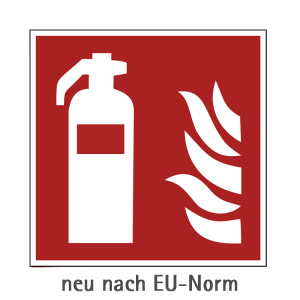 Emailschild F Feuerlöscher