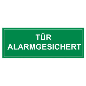 Folienaufkleber "Tür Alarmgesichert" (Ausführung: Normaldruck (155x92))