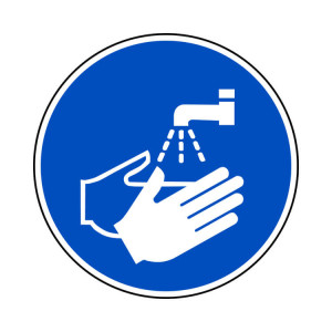 Gebotszeichen Hände Waschen (Ausführung: Folie (100 mm))