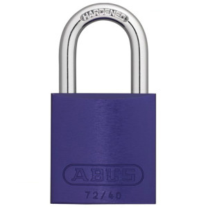 Hangschloss ABUS 72 farbig Aluminium (Farbe: 72/40 rot gleichschließend nach Code)