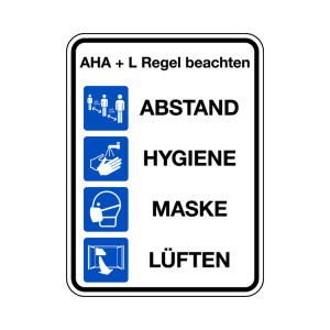Kombischild - AHA + L Regel beachten