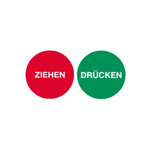 Schild Ziehen Drücken (Ausführung: Ziehen 100 mm)