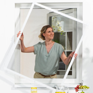 Teleskop-Fensterbausatz "PRO" 120x140 (Farbe: Weiß)