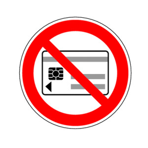 Verbotszeichen Datenträger verboten (Ausführung: Ø 10 cm Folie)