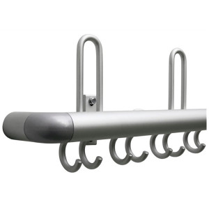 Wandgarderobe Aluminium (Länge: 1600 mm)