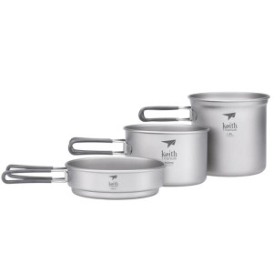 Keith Titanium Topfset 1200ml mit Pfanne