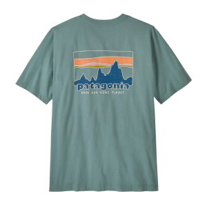Patagonia '73 Skyline Organic T-Shirt L Blue Sage