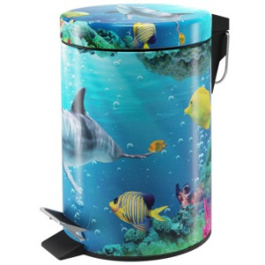 WCShop24 Kosmetikeimer Delphin Korallen 3 Liter