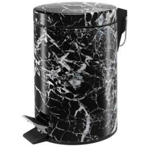 WCShop24 Kosmetikeimer Marmor Schwarz 3 Liter