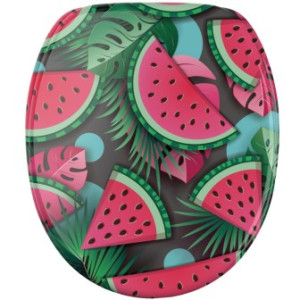 WCShop24 WC-Sitz mit Absenkautomatik Melone - Premium Toilettendeckel direkt vom Hersteller