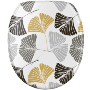 WCShop24 WC-Sitz mit Absenkautomatik Ginkgo - Premium Toilettendeckel direkt vom Hersteller