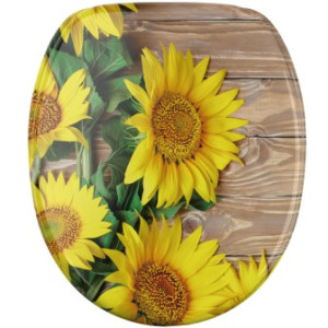 WCShop24 WC-Sitz mit Absenkautomatik Sunflower - Premium Toilettendeckel direkt vom Hersteller