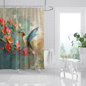 WCShop24 Duschvorhang Petalo 180 x 200 cm