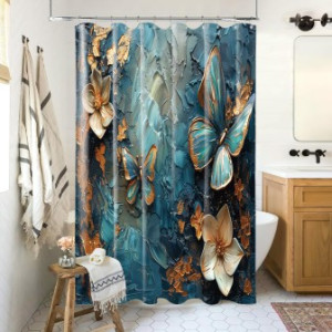 WCShop24 Duschvorhang Mariposa 180 x 200 cm