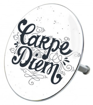 WCShop24 Badewannenstöpsel Carpe Diem