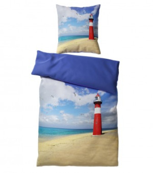 WCShop24 Bettwäsche Leuchtturm 135 x 200 cm