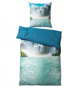 WCShop24 Bettwäsche Wasserfall 135 x 200 cm