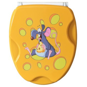 WCShop24 WC-Sitz mit Absenkautomatik und Schnellverschluss Cheesy - Premium Toilettendeckel direkt vom Hersteller