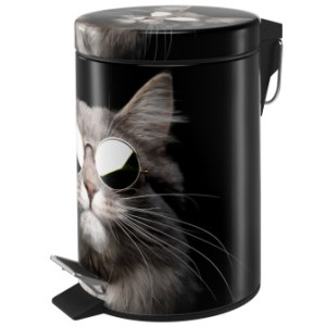 WCShop24 Kosmetikeimer Cool Cat 3 Liter