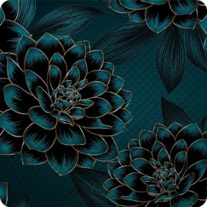 WCShop24 Badematte Dahlien 53 x 53 cm
