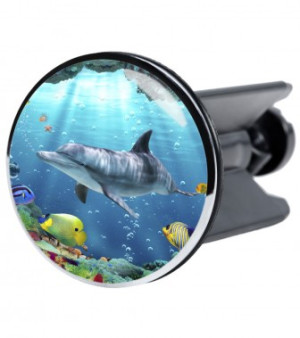 WCShop24 Waschbeckenstöpsel Delphin Korallen
