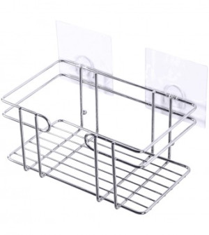 WCShop24 Duschablage Transparent 22,8 x 14 x 10,5 cm