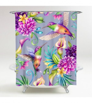WCShop24 Duschvorhang Kolibri 180 x 200 cm