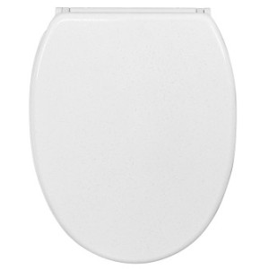 WCShop24 WC-Sitz mit Absenkautomatik und Schnellverschluss Glitzer Weiß - Premium Toilettendeckel direkt vom Hersteller