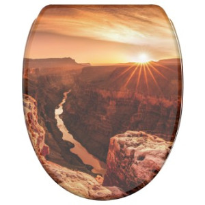 WCShop24 WC-Sitz mit Absenkautomatik und Schnellverschluss Grand Canyon - Premium Toilettendeckel direkt vom Hersteller