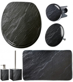 WCShop24 6-teiliges Badezimmer Set Granit