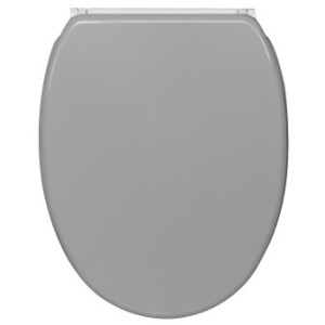 WCShop24 WC-Sitz mit Absenkautomatik und Schnellverschluss Manhattan Grau - Premium Toilettendeckel direkt vom Hersteller