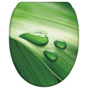 WCShop24 WC-Sitz mit Absenkautomatik Green Leaf - Premium Toilettendeckel direkt vom Hersteller