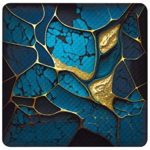 WCShop24 Badematte Marmor Cobalt 53 x 53 cm