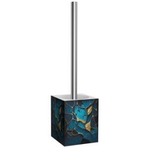 WCShop24 WC-Bürste Marmor Cobalt