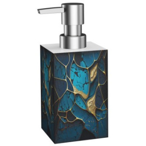 WCShop24 Seifenspender Marmor Cobalt