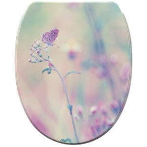 WCShop24 WC-Sitz mit Absenkautomatik und Schnellverschluss Meadow - Premium Toilettendeckel direkt vom Hersteller