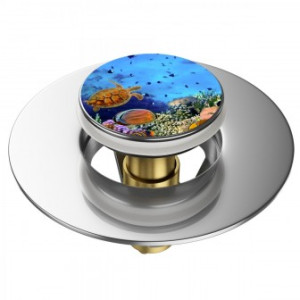 WCShop24 Pop-Up Waschbeckenstöpsel Ocean