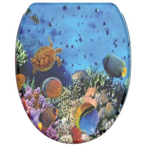 WCShop24 WC-Sitz mit Absenkautomatik und Schnellverschluss Ocean - Premium Toilettendeckel direkt vom Hersteller