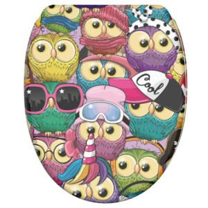 WCShop24 WC-Sitz mit Absenkautomatik und Schnellverschluss Owl - Premium Toilettendeckel direkt vom Hersteller