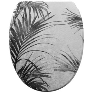 WCShop24 WC-Sitz mit Absenkautomatik und Schnellverschluss Palmera - Premium Toilettendeckel direkt vom Hersteller