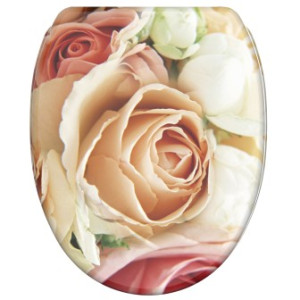 WCShop24 WC-Sitz mit Absenkautomatik und Schnellverschluss Rosa Rose - Premium Toilettendeckel direkt vom Hersteller