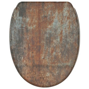 WCShop24 WC-Sitz mit Absenkautomatik und Schnellverschluss Rusty - Premium Toilettendeckel direkt vom Hersteller