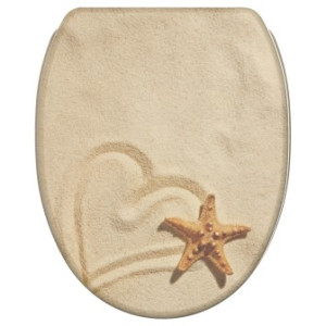 WCShop24 WC-Sitz mit Absenkautomatik und Schnellverschluss Sandy - Premium Toilettendeckel direkt vom Hersteller